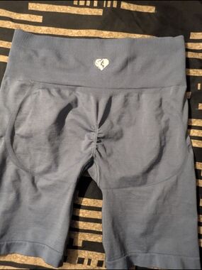 Seamless Bike Shorts in Slate Blue for Women